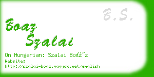 boaz szalai business card
